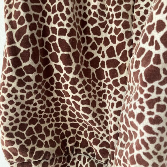 FUN Handmade Giraffe print reversible crossbody velvet purse & shoulder tote - Picture 9 of 9